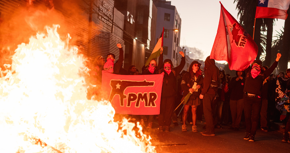 Manifestación realizada el 11 de septiembre en Valparaíso.