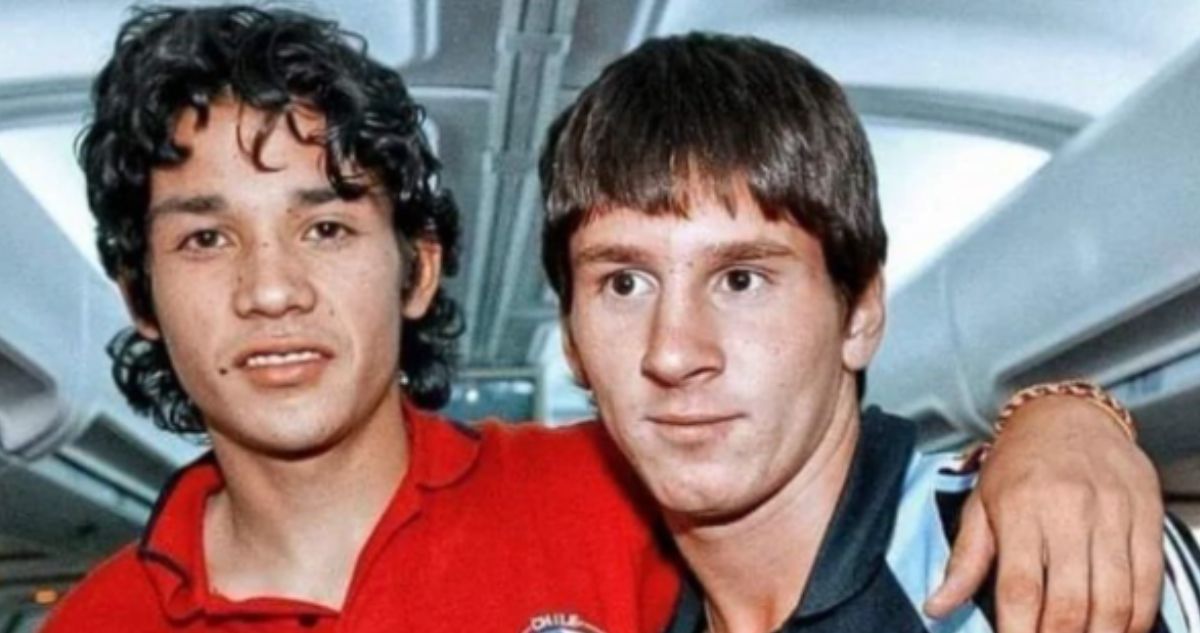 Matías Fernándeza y Lionel Messi juntos en 2005.