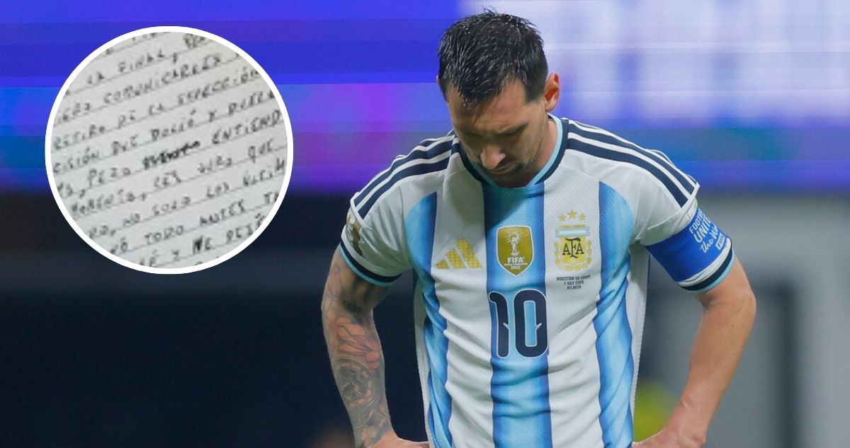 Lionel Messi tachó una palabra en su carta de despedida a Argentina.