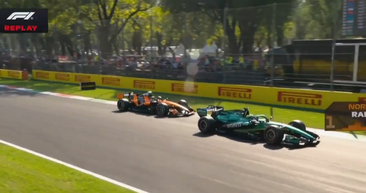 Lance Stroll provoca encerrona a Lando Norris en P2 del Gran Premio de Italia