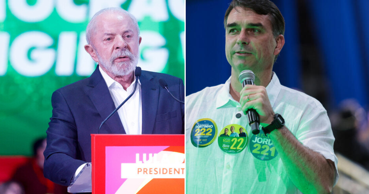 Lula da Silva y Flávio Bolsonaro