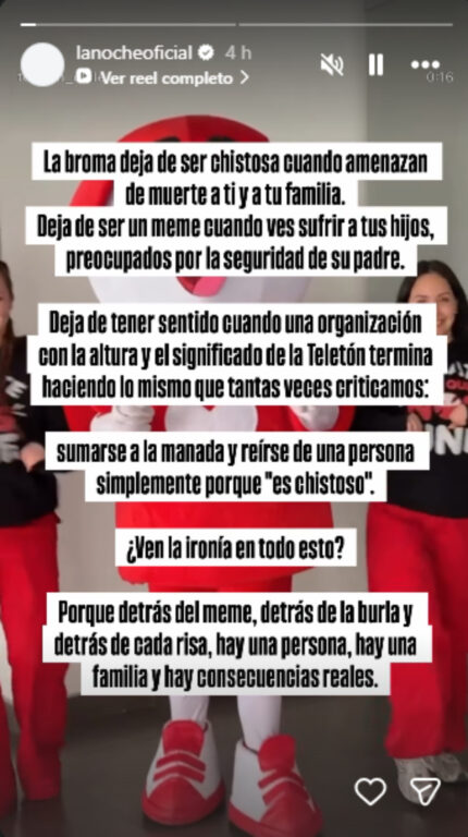 "Detrás del meme, hay una familia": grupo La Noche indignado con Teletón por guiño a Leo Rey