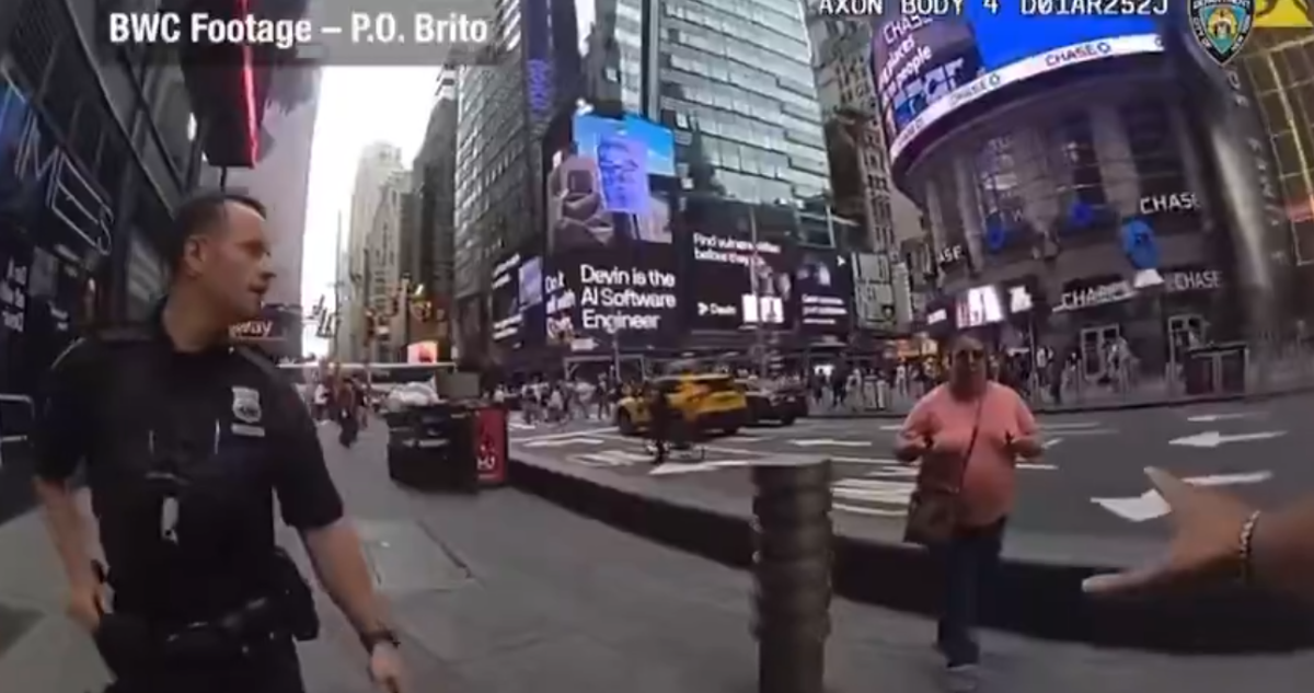 incidente con mujer en Times Square