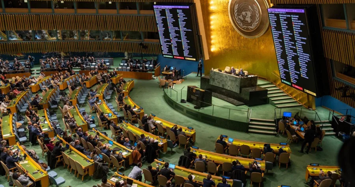Fotografía de archivo de una sesión de la Asamblea General de las Naciones Unidas