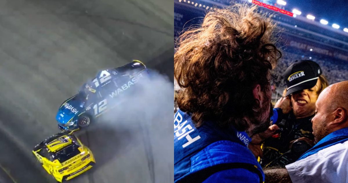 pelea de NASCAR entre dos pilotos