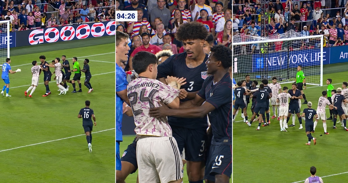 Así se originó la pelea en el EEUU vs Chile