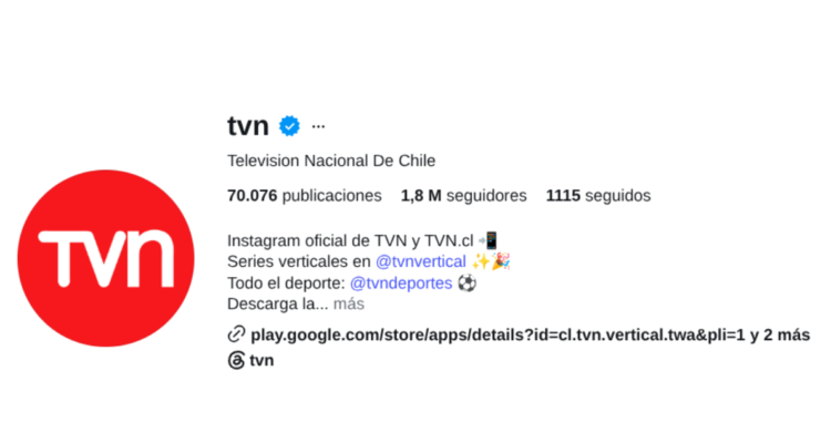 Logo de TVN en Instagram