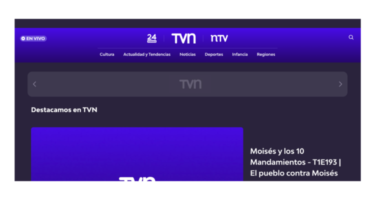 Página web TVN