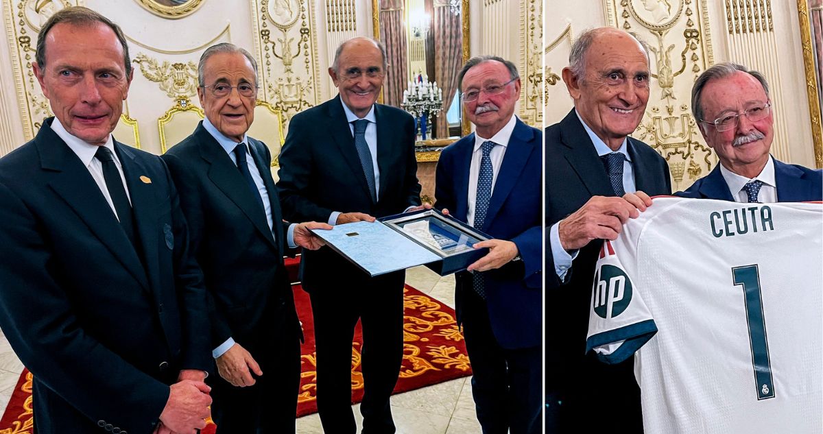 Real Madrid lleva su apoyo a Ceuta con Florentino Pérez a la cabeza