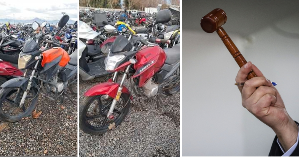 180 motos irán a remate este jueves sin precio mínimo: cómo revisarlas y dónde participar