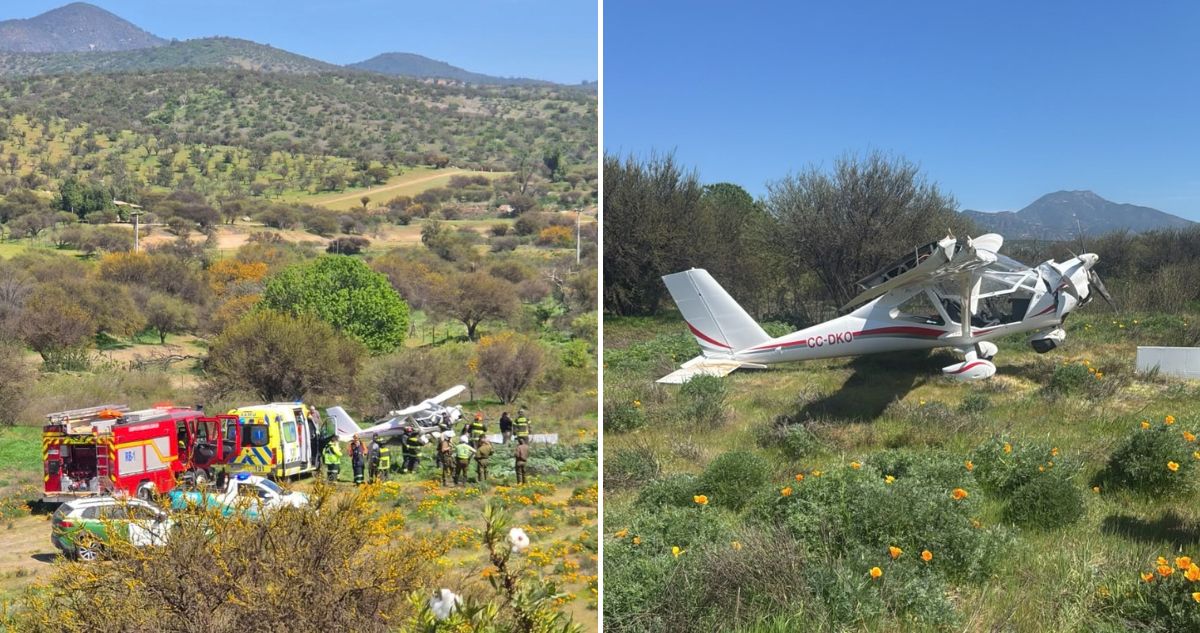 Reportan caída de avioneta en inmediaciones del aeródromo de Curacaví