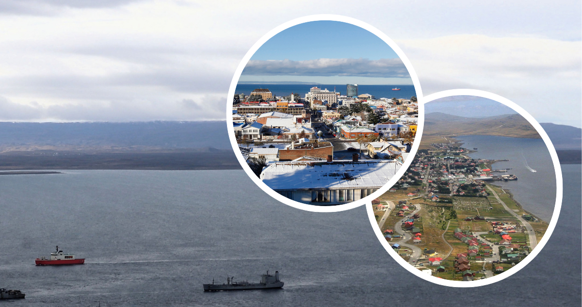Estrecho de Magallanes, Punta Arenas y Port Stanley