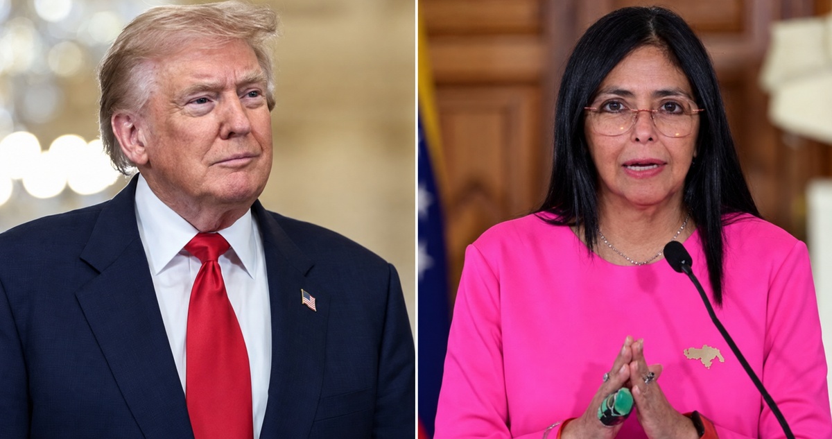 Donald Trump y Delcy Rodríguez
