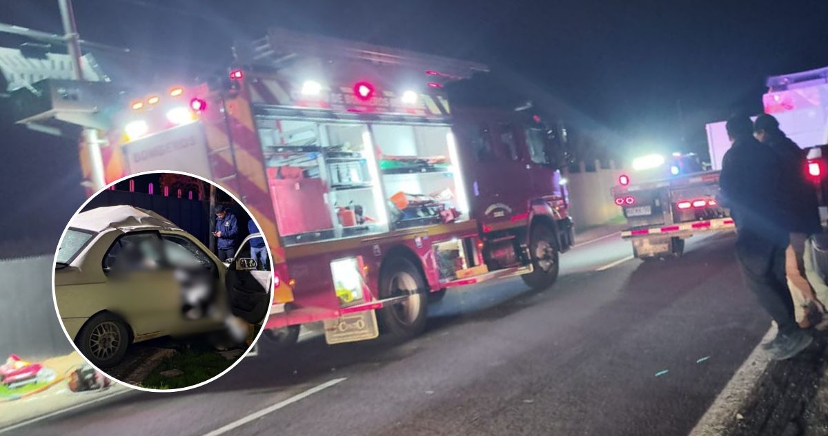 Al menos dos muertos tras choque de auto contra panderetas en ruta Limache-Olmué