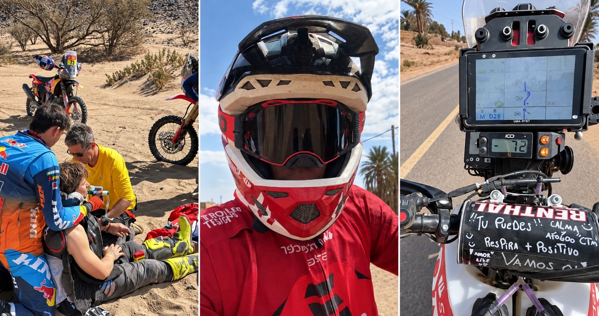 Ruy Barbosa vuelve al rally con emotivo mensaje en motocicleta