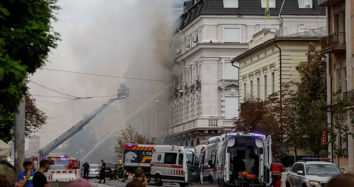 Dron impacta el Servicio Secreto de Ucrania