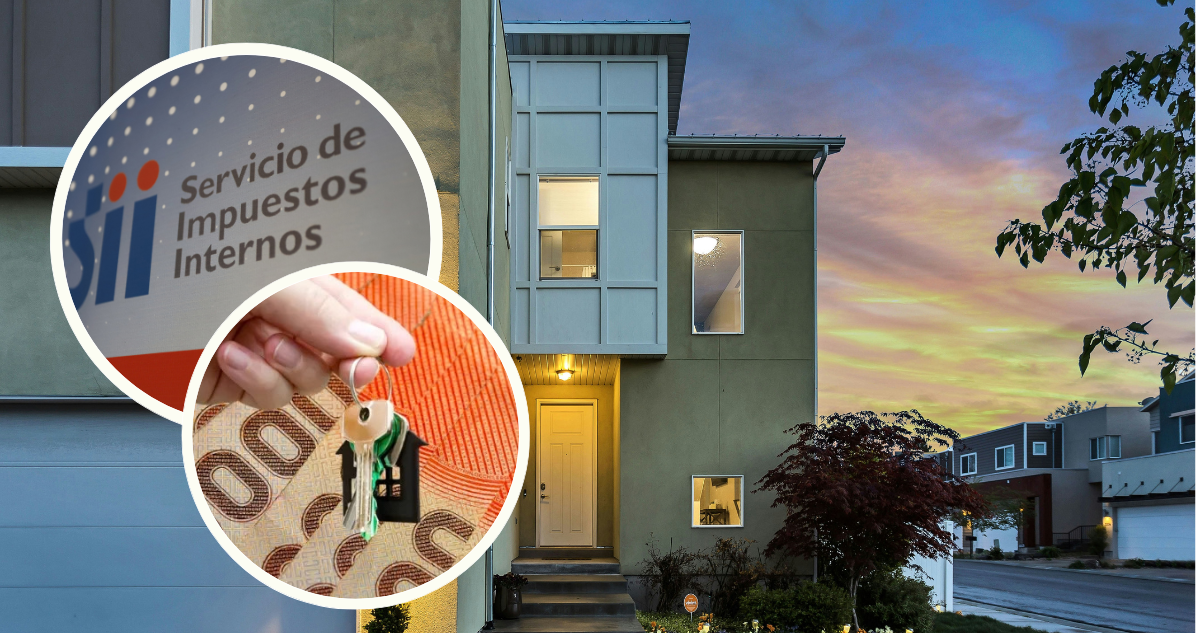 Foto de contexto de casas, dinero, llaves y SII, para temática de contribuciones.