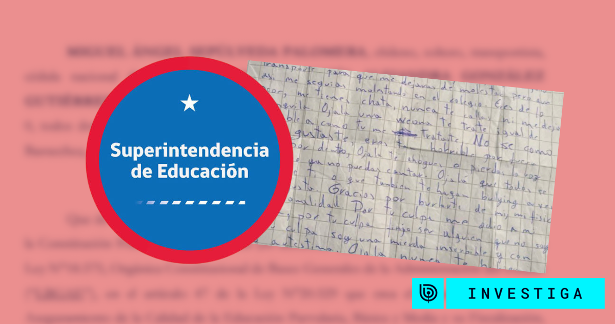 Papás de víctima de bullying que vivió "infierno" demandan por desidia a Superintendencia de Educación