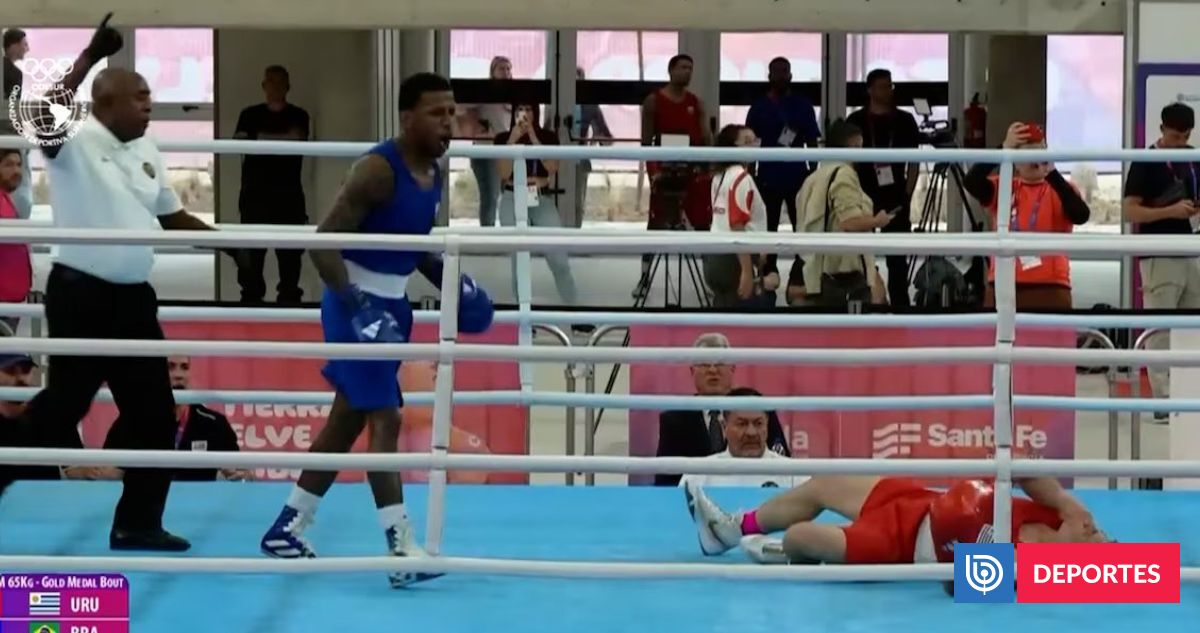 Inconsciente y con lesión de cráneo: boxeador uruguayo recibió brutal nocaut en Juegos Suramericanos