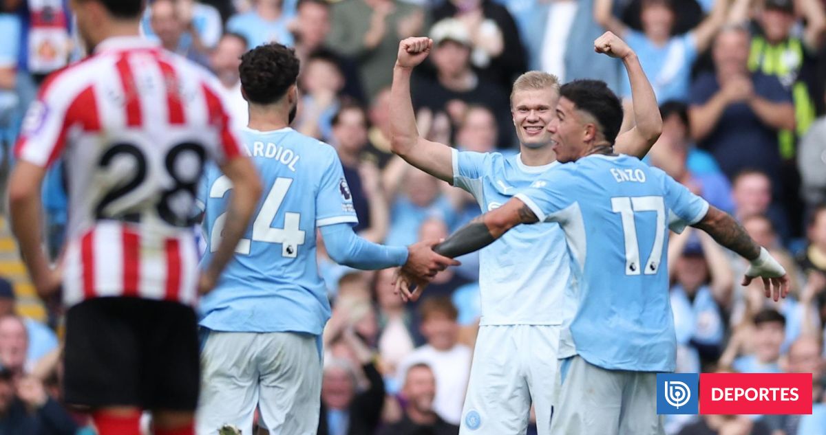 Manchester City ganó 'guerra de goles' a Sunderland y es el único líder de la Premier League