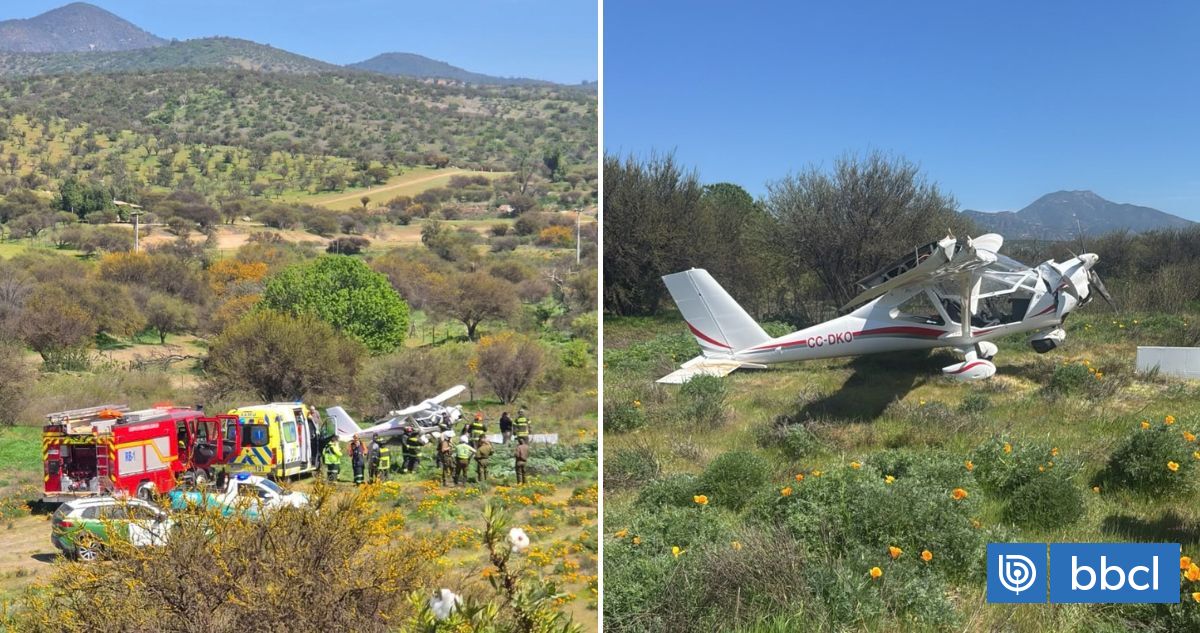 Reportan caída de avioneta en inmediaciones del aeródromo de Curacaví