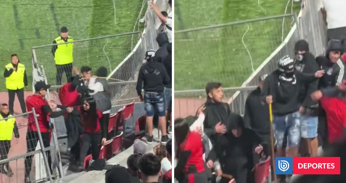 Hasta con palos: hinchas de Colo Colo se pelearon entre ellos en duelo de Copa Chile en el Nacional