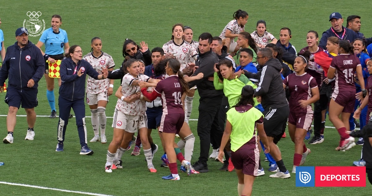 Del llanto a los golpes: pelea marcó final del Chile-Venezuela del fútbol femenino en Juegos Odesur