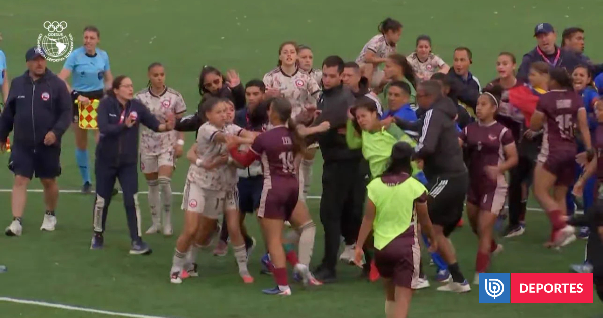 Del llanto a los golpes: pelea marcó final del Chile-Venezuela del fútbol femenino en Juegos Odesur
