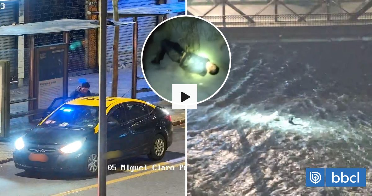 VIDEO | Nadando por el Mapocho: así escapó el ladrón que encañonó y abusó de mujer en Providencia