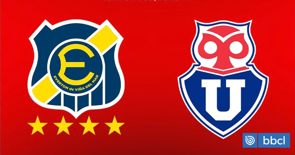 Dónde y a qué hora ver el partido de Universidad de Chile y Everton de este jueves