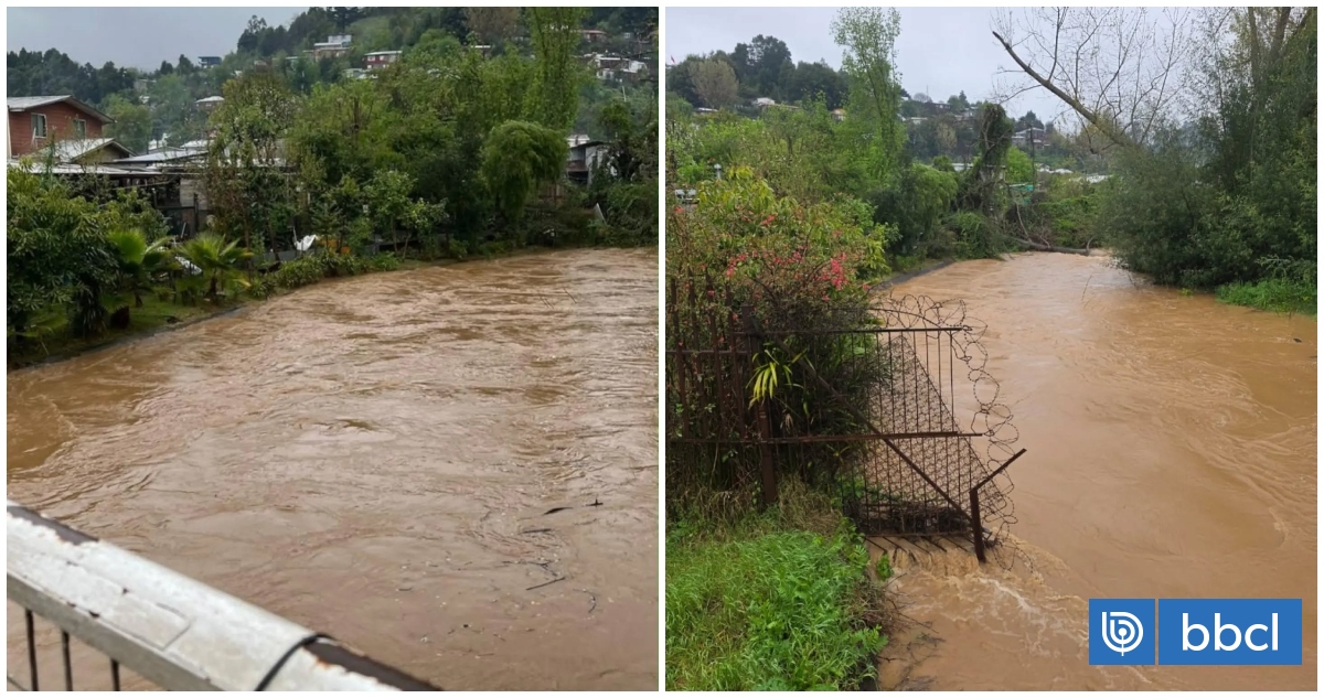 Senapred pide evitar ribera de Estero Nonguén en Concepción por alerta de crecida