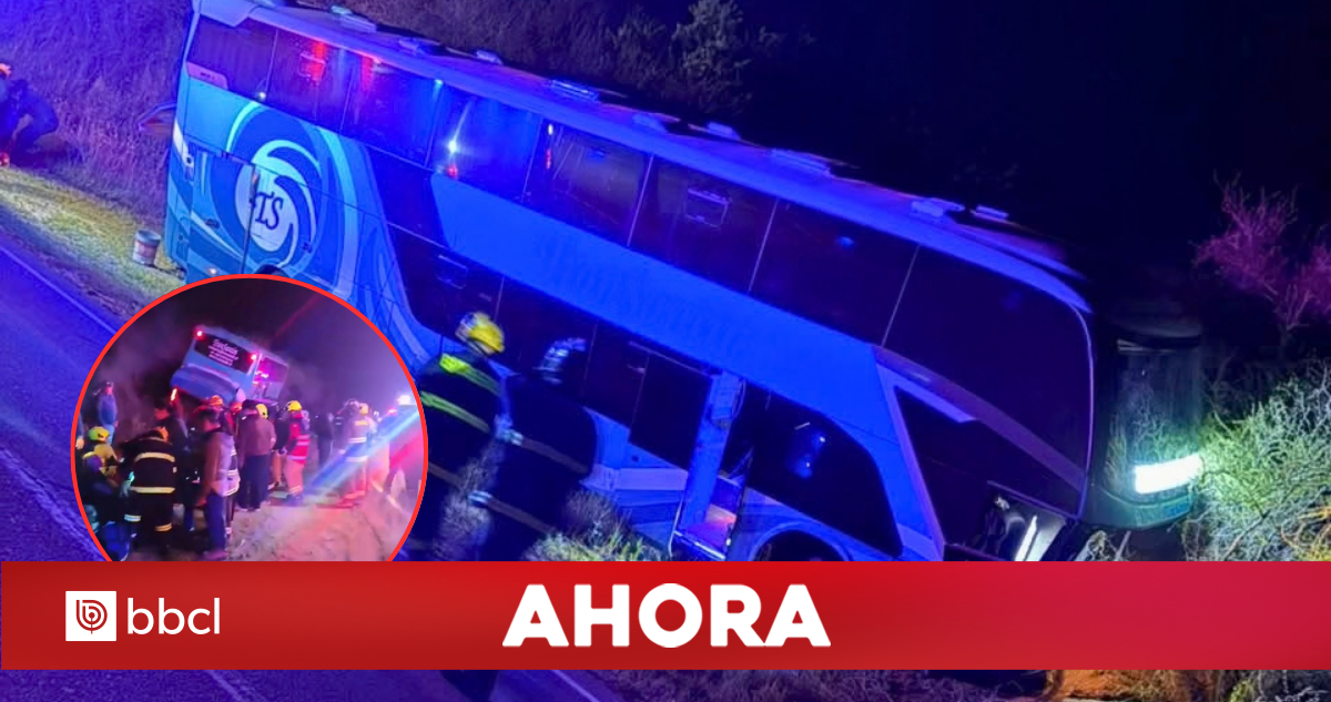Accidente involucra a bus de pasajeros que salió de Santiago a Pichilemu: Reportan heridos graves