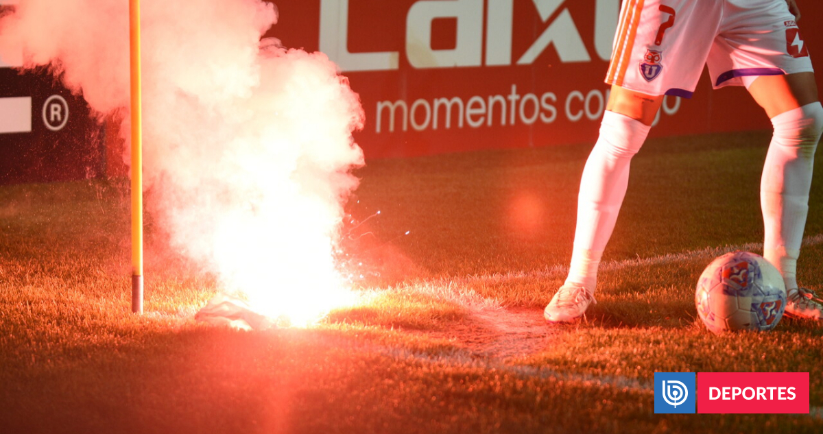 No se vio en TV: bengala que cruzó cancha y cayó cerca de Guerrero salió desde la barra de La U