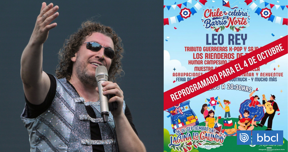 Municipalidad de Concepción reprograma para octubre show gratuito con Leo Rey en Barrio Norte
