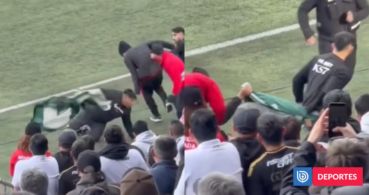 "A lo vieja escuela": video muestra a hinchas de Puerto Montt y Colo-Colo peleándose por un lienzo
