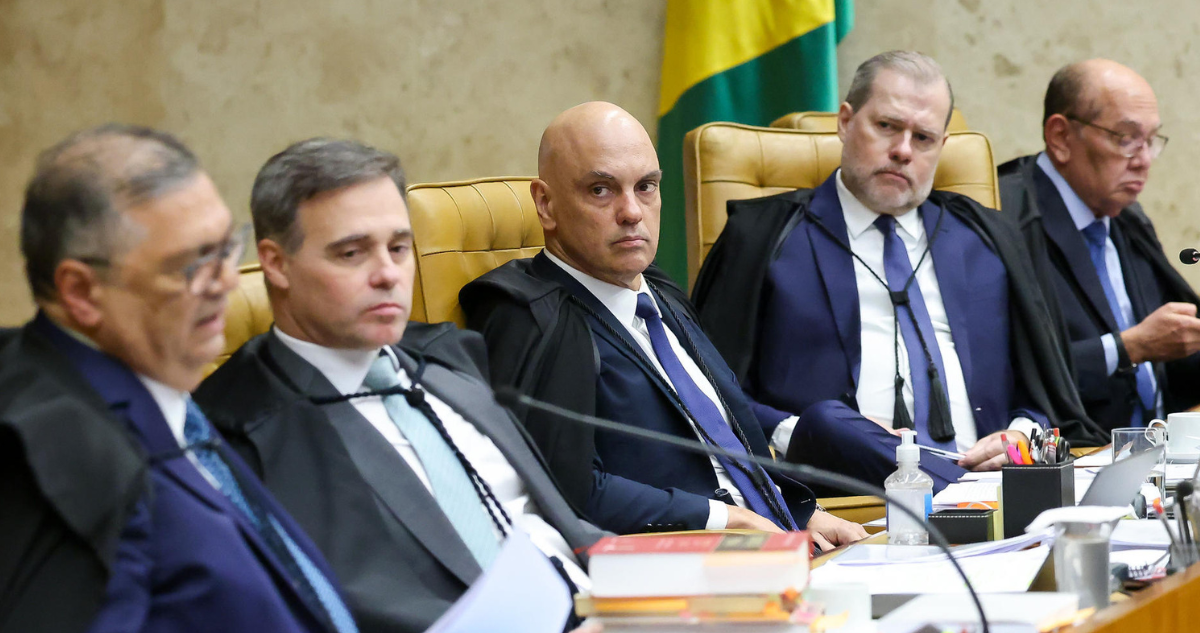 Los miembros del Supremo de Brasil: Flávio Dino, André Mendonça, Alexandre de Moraes, José Antonio Dias Toffoli y Gilmar Mendes