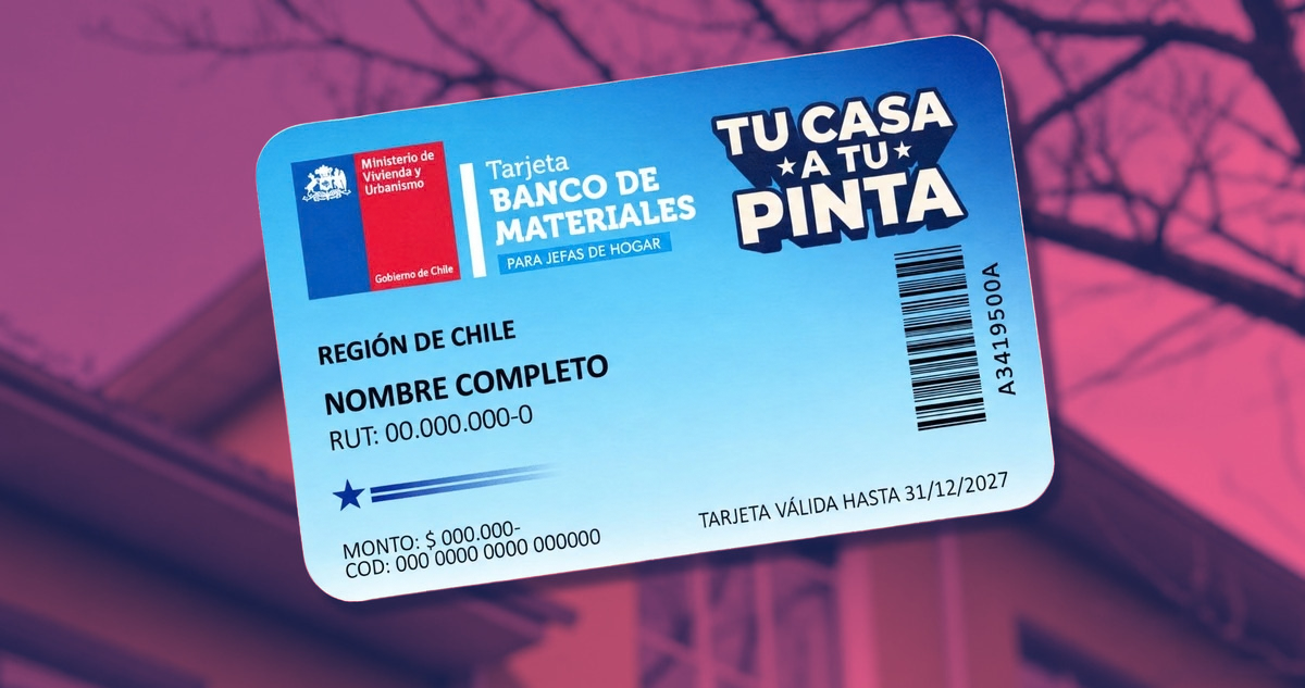 Tarjeta Banco Materiales para Jefas de Hogar
