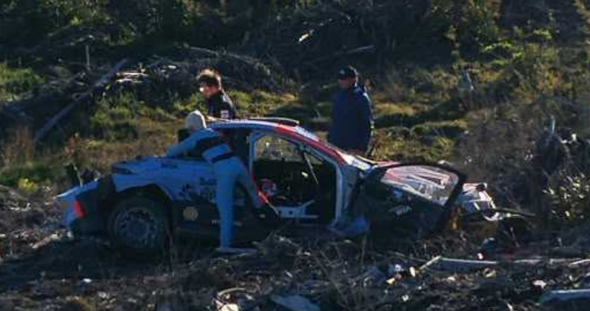 Thierry Neuville y su auto del Hyundai en el WRC Chile Biobío 2026