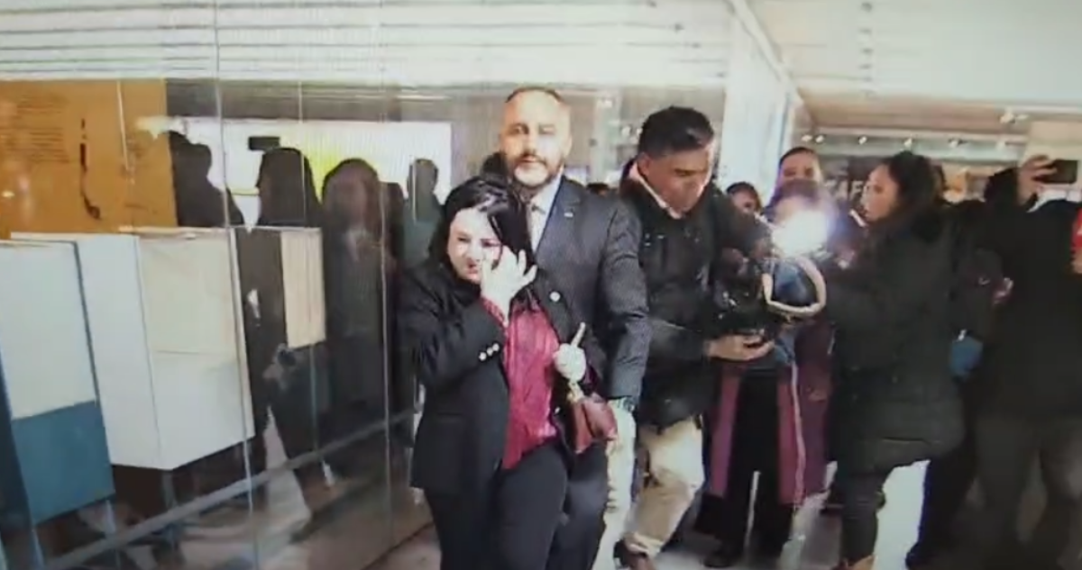 VIDEO Trinidad Steinert sufre estrepitosa caída en su primera aparición pública tras dejar el Gobierno