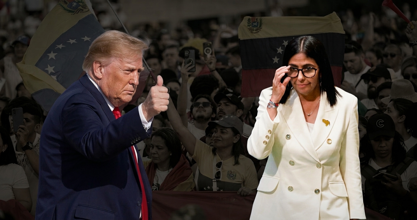 Donald Trump y Delcy Rodríguez