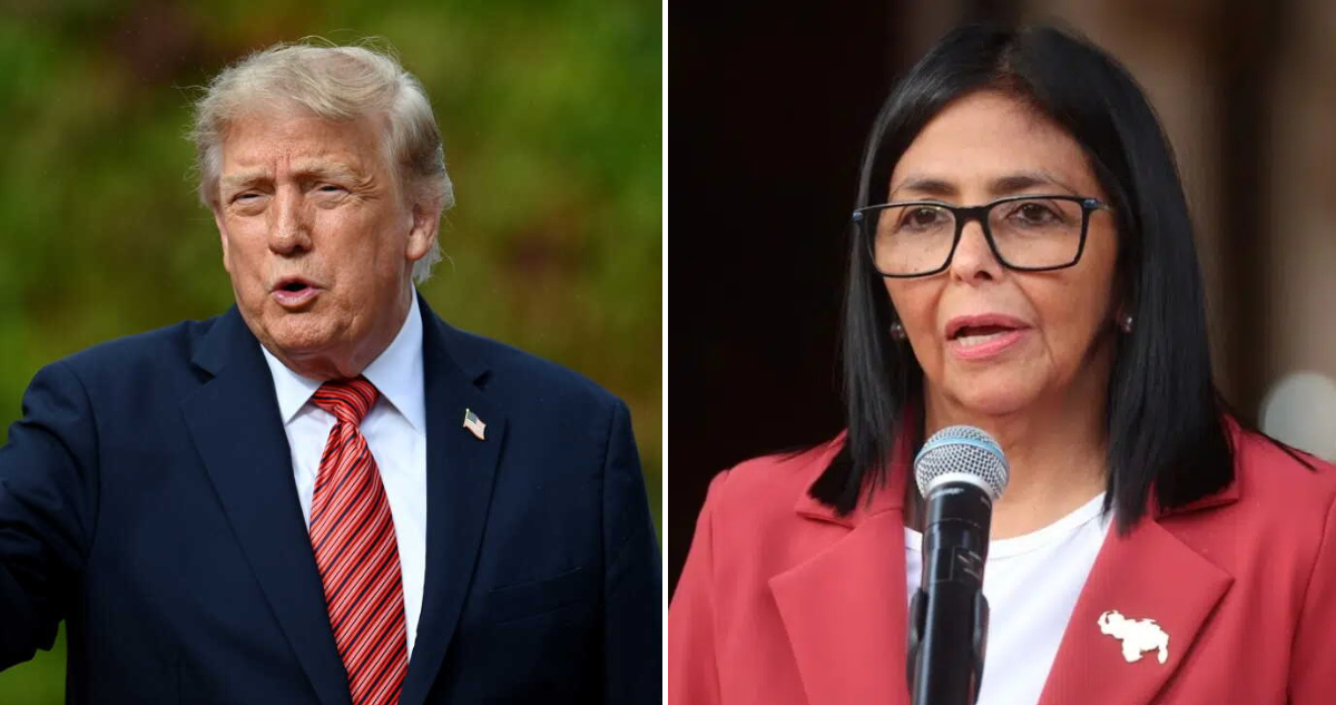 Donald Trump y Delcy Rodríguez
