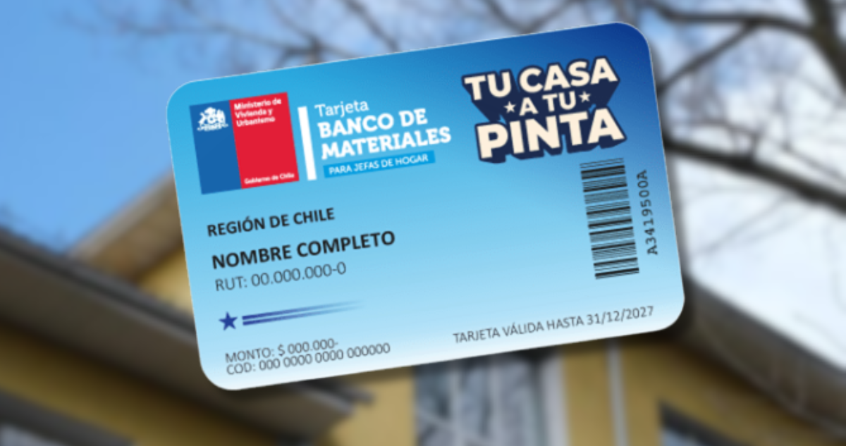 Tarjeta Banco Materiales para Jefas de Hogar