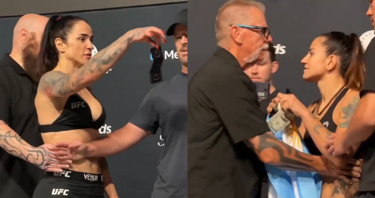 UFC, Norma Dumont lanzó preservativos a Ailín Pérez antes de su pelea del sábado.
