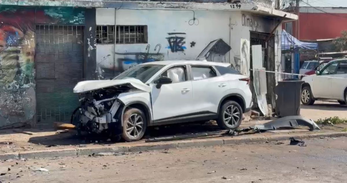 Con colisión de 2 vehículos en San Ramón termina persecución de auto robado a conductor de app