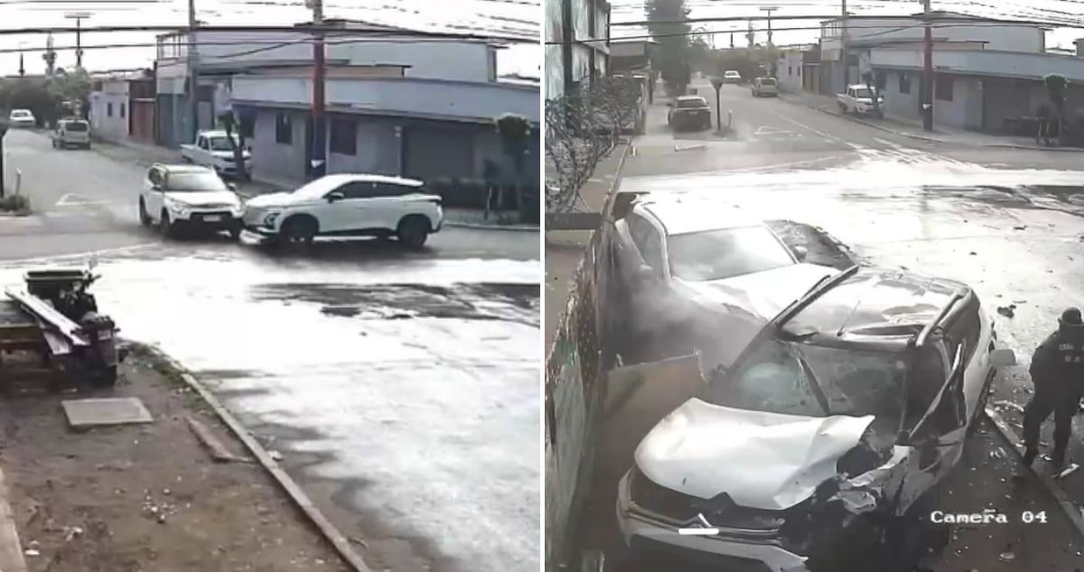 VIDEO | Con colisión de 2 vehículos en San Ramón termina persecución de auto robado a conductor de app