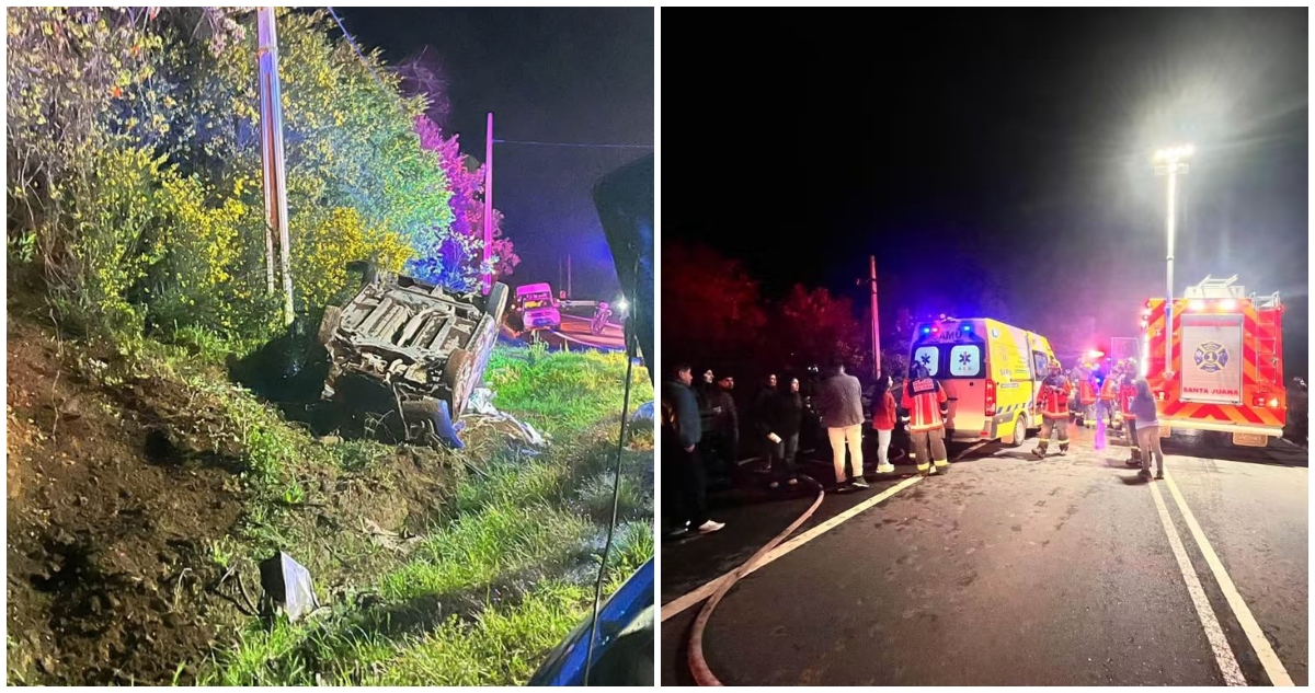 Conductora es detenida tras volcar ebria en Ruta de la Madera