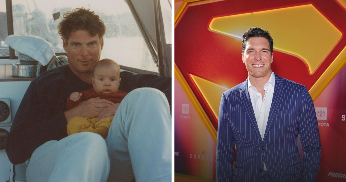 Christopher Reeve junto a su hijo Will Reeve