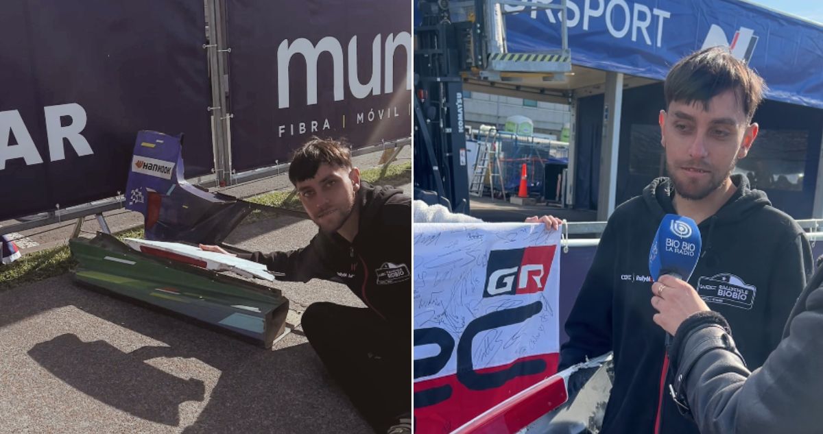 Joven se quedó con un tesoro: piezas de autos volcados en WRC Chile