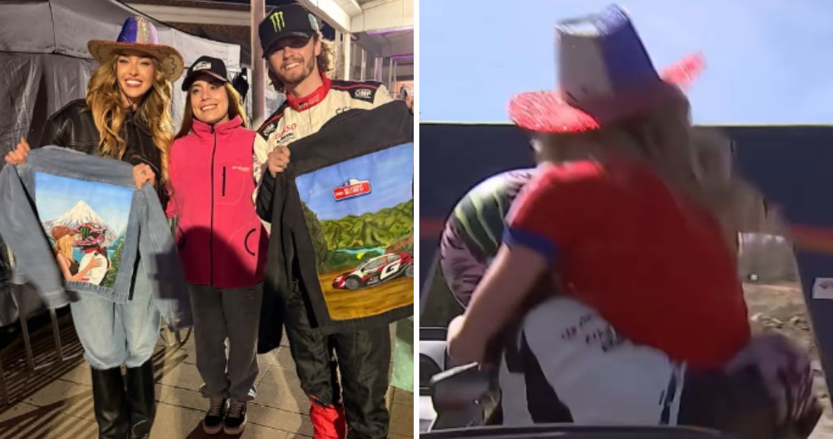 Novia de Oliver Solberg agradeció cariño de público en Rally Chile Biobío.
