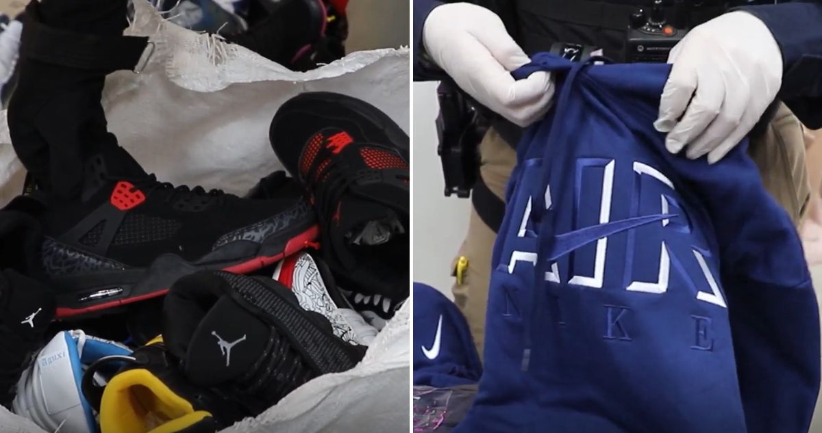 12 detenidos y prendas incautadas deja allanamiento a tiendas de ropa falsificada en Barrio Meiggs